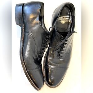 STACY ADAMS BLACK LEATHER LACE UP OXFORDS MENS SZ 7.5
